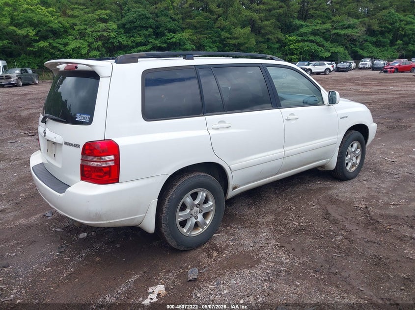 2002 Toyota Highlander VIN JTEHF21A720068525 IAAI salvage auction — NORMAL WEAR, Salvage (Texas), sold $500 on 2026-07-15 (photo 4)