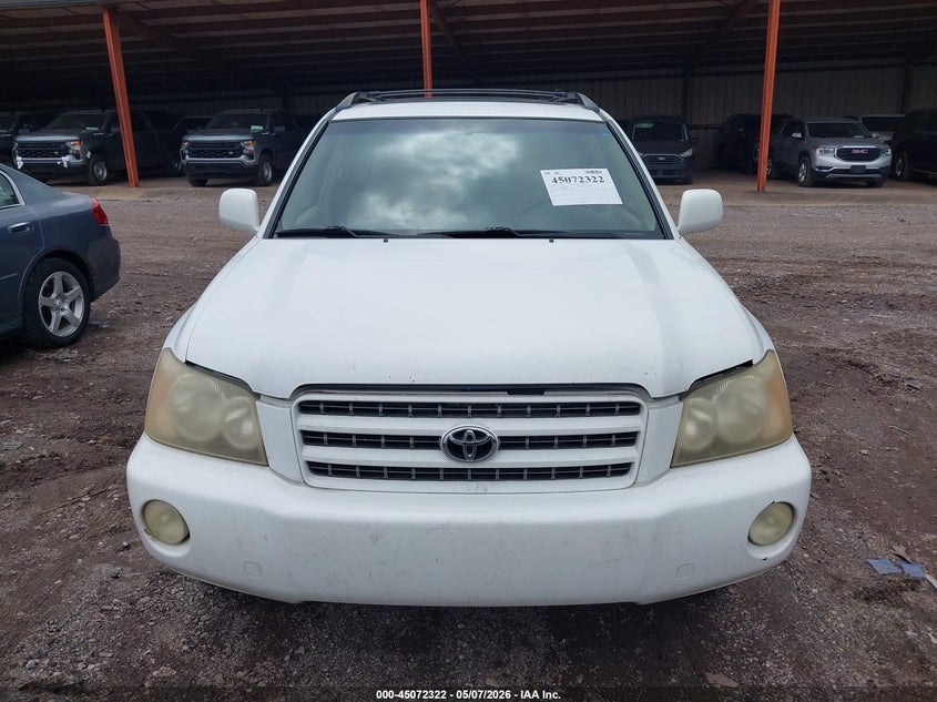 2002 Toyota Highlander VIN JTEHF21A720068525 IAAI salvage auction — NORMAL WEAR, Salvage (Texas), sold $500 on 2026-07-15 (photo 6)