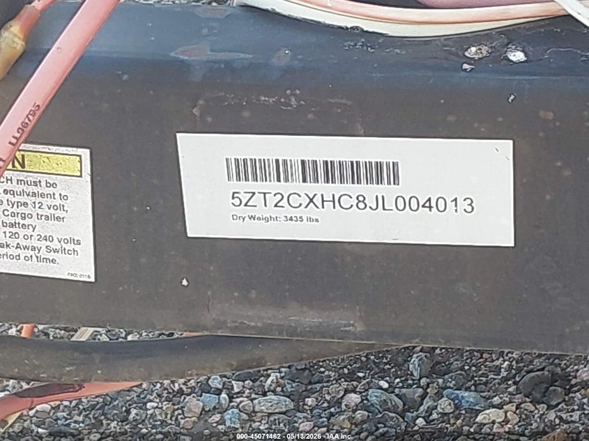2018 Other Other VIN 5ZT2CXHC8JL004013 IAAI salvage auction — THEFT, Clear (Colorado), sold $4,800 on 2026-07-07 (photo 9)