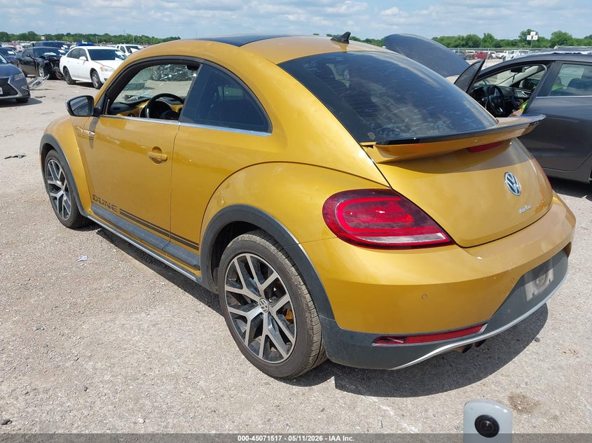 2017 Volkswagen Beetle VIN 3VWS17AT6HM622776 IAAI salvage auction — HAIL, Original (Texas), sold $7,350 on 2026-07-07 (photo 3)