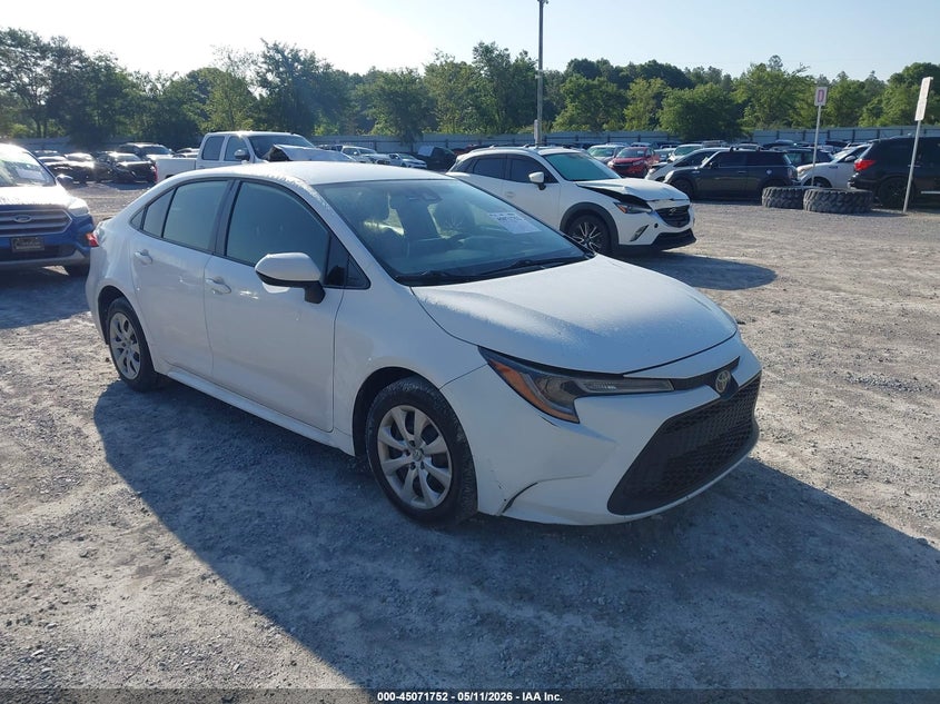 2020 Toyota Corolla VIN JTDEPRAE4LJ031511 IAAI salvage auction — LEFT REAR, Certificate Of Destruction (Florida), sold $3,550 on 2026-07-16 (photo 1)