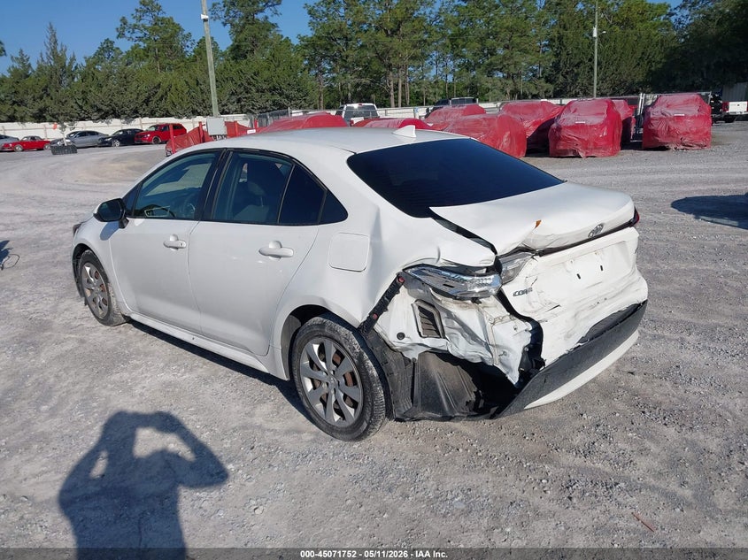 2020 Toyota Corolla VIN JTDEPRAE4LJ031511 IAAI salvage auction — LEFT REAR, Certificate Of Destruction (Florida), sold $3,550 on 2026-07-16 (photo 3)