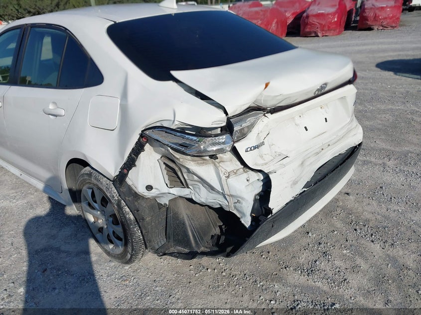 2020 Toyota Corolla VIN JTDEPRAE4LJ031511 IAAI salvage auction — LEFT REAR, Certificate Of Destruction (Florida), sold $3,550 on 2026-07-16 (photo 6)