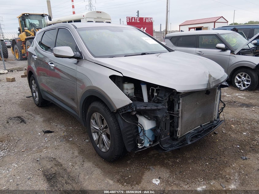 2016 Hyundai Santa fe VIN 5XYZT3LB9GG318359 IAAI salvage auction — FRONT END, Clear (Indiana), sold $2,225 on 2026-07-08 (photo 1)