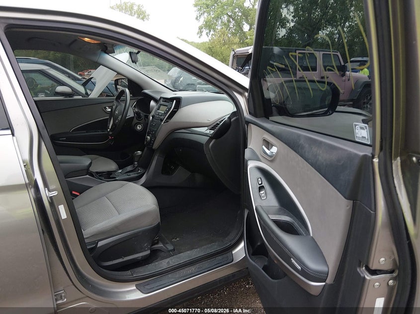 2016 Hyundai Santa fe VIN 5XYZT3LB9GG318359 IAAI salvage auction — FRONT END, Clear (Indiana), sold $2,225 on 2026-07-08 (photo 5)