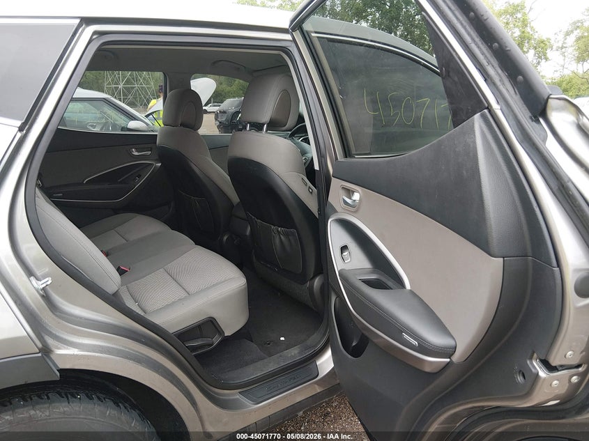 2016 Hyundai Santa fe VIN 5XYZT3LB9GG318359 IAAI salvage auction — FRONT END, Clear (Indiana), sold $2,225 on 2026-07-08 (photo 8)