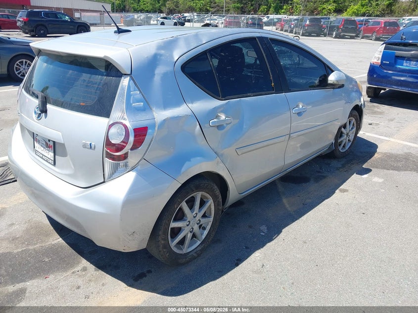 2013 Toyota Prius c VIN JTDKDTB34D1534222 IAAI salvage auction — SIDE, Salvage (North Carolina), sold $725 on 2026-07-09 (photo 4)