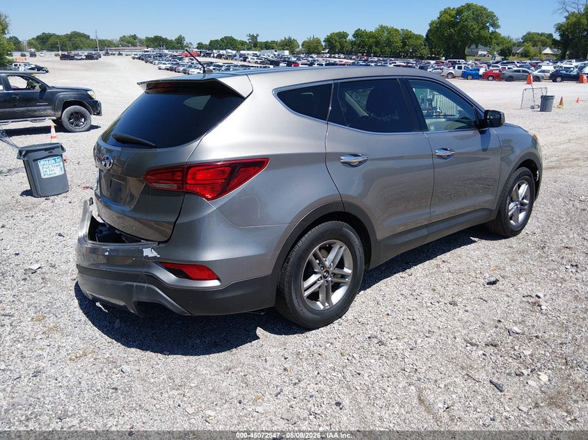 2018 Hyundai Santa fe VIN 5XYZT3LB9JG533117 IAAI salvage auction — SIDE, Salvage Title, sold $1,450 on 2026-07-31 (photo 4)