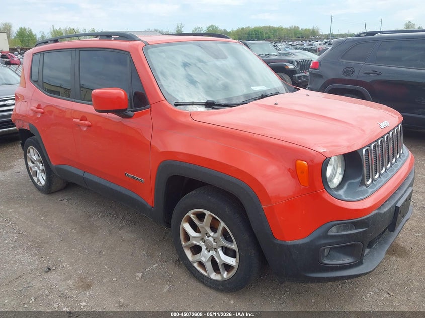 2017 Jeep Renegade VIN ZACCJABB5HPG24185 IAAI salvage auction — REAR END, Salvage Title, sold $1,450 on 2026-07-09 (photo 1)