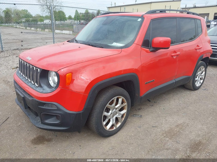 2017 Jeep Renegade VIN ZACCJABB5HPG24185 IAAI salvage auction — REAR END, Salvage Title, sold $1,450 on 2026-07-09 (photo 2)