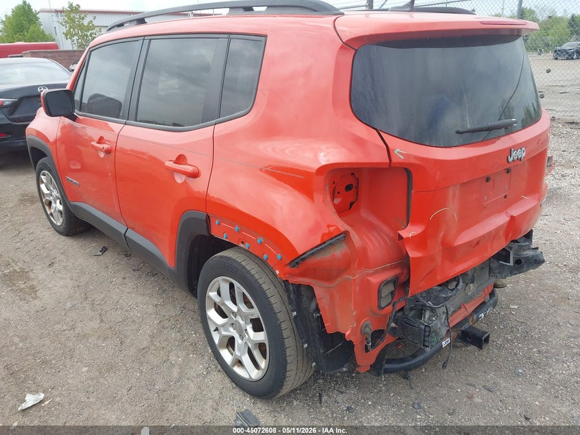 2017 Jeep Renegade VIN ZACCJABB5HPG24185 IAAI salvage auction — REAR END, Salvage Title, sold $1,450 on 2026-07-09 (photo 3)