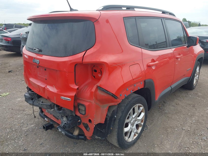 2017 Jeep Renegade VIN ZACCJABB5HPG24185 IAAI salvage auction — REAR END, Salvage Title, sold $1,450 on 2026-07-09 (photo 4)