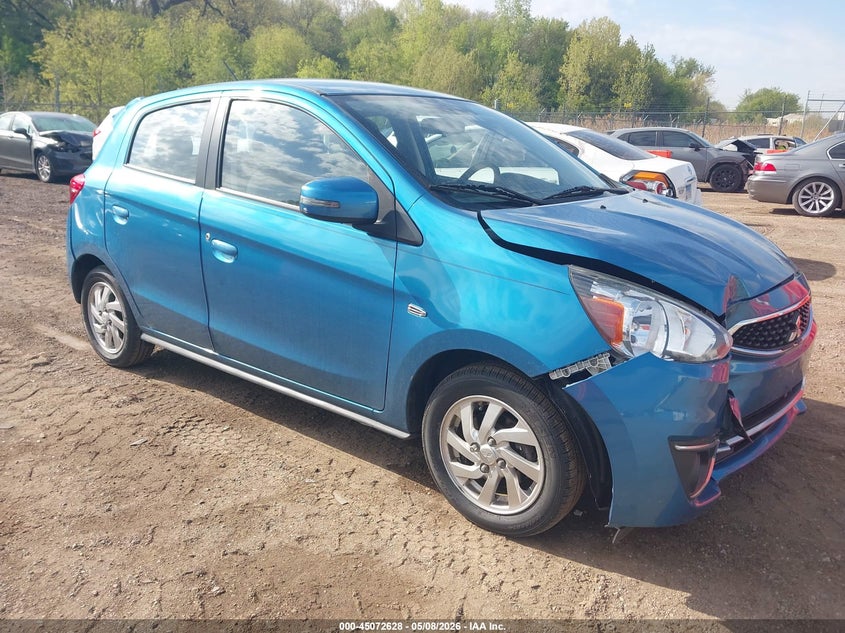 2019 Mitsubishi Mirage VIN ML32A4HJXKH008706 IAAI salvage auction — RIGHT FRONT, Salvage (Illinois), sold $1,200 on 2026-07-15 (photo 1)