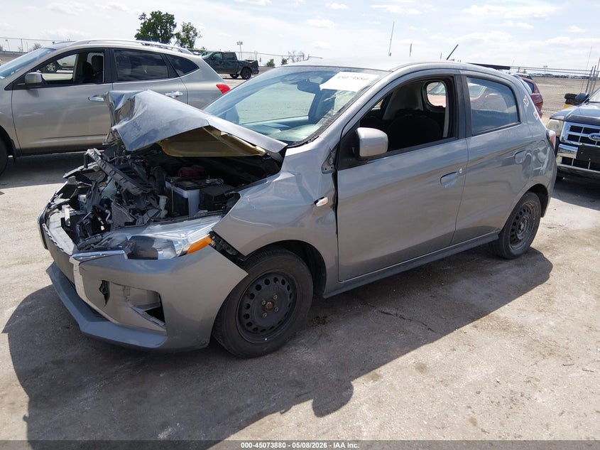 2021 Mitsubishi Mirage VIN ML32AUHJ8MH008285 IAAI salvage auction — FRONT END, Salvage (Iowa), sold $1,250 on 2026-07-07 (photo 2)