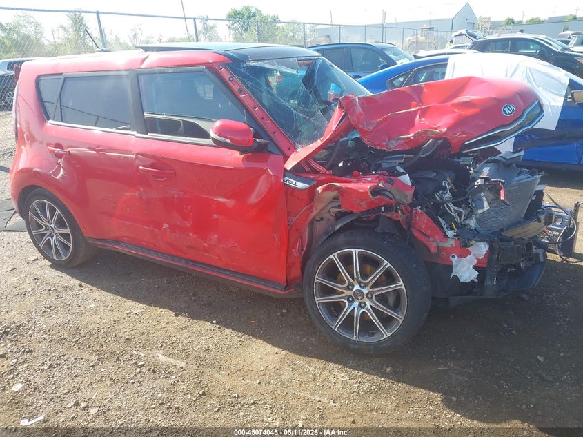 2019 Kia Soul VIN KNDJX3AAXK7656578 IAAI salvage auction — FRONT & REAR, Salvage (Ohio), sold $500 on 2026-07-16 (photo 1)