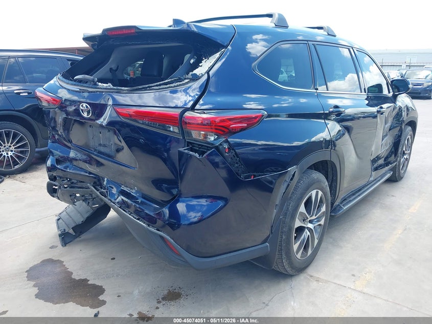 2021 Toyota Highlander VIN 5TDGZRAH6MS033598 IAAI salvage auction — REAR END, Original (Texas), sold $13,950 on 2026-07-07 (photo 4)