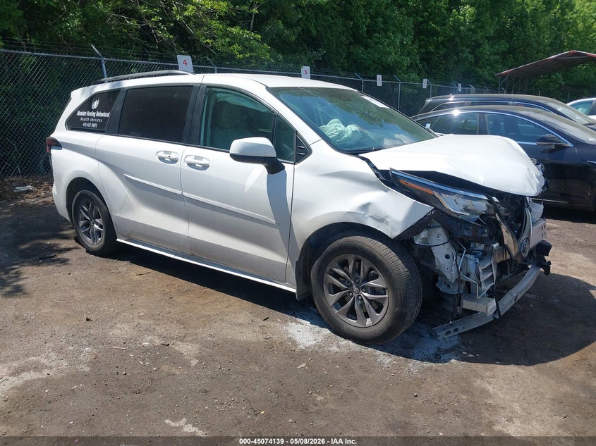 2023 Toyota Sienna VIN 5TDKRKECXPS149083 IAAI salvage auction — FRONT END, Salvage - Greater Than 75% (Maryland), sold $8,700 on 2026-07-10 (photo 1)