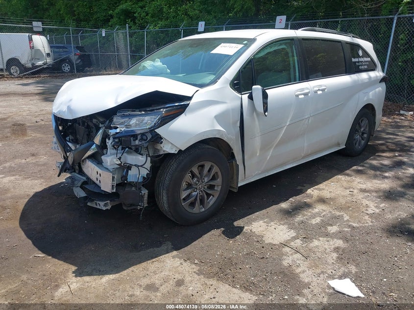 2023 Toyota Sienna VIN 5TDKRKECXPS149083 IAAI salvage auction — FRONT END, Salvage - Greater Than 75% (Maryland), sold $8,700 on 2026-07-10 (photo 2)
