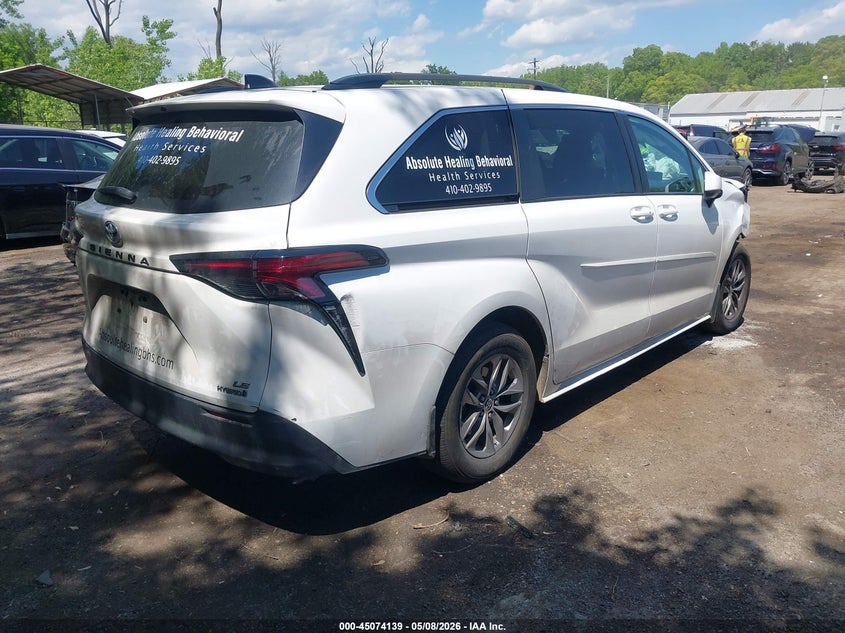 2023 Toyota Sienna VIN 5TDKRKECXPS149083 IAAI salvage auction — FRONT END, Salvage - Greater Than 75% (Maryland), sold $8,700 on 2026-07-10 (photo 4)