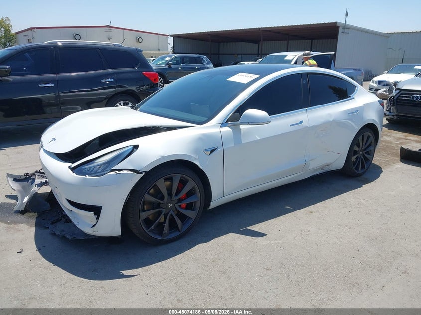2020 Tesla Model 3 VIN 5YJ3E1EC9LF805413 IAAI salvage auction — FRONT END, Salvage (California), sold $7,800 on 2026-07-09 (photo 2)