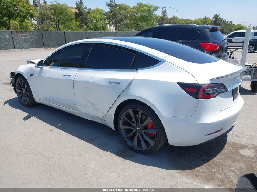 2020 Tesla Model 3 VIN 5YJ3E1EC9LF805413 IAAI salvage auction — FRONT END, Salvage (California), sold $7,800 on 2026-07-09 (photo 3)