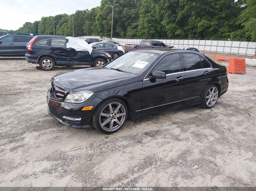 2014 Mercedes-benz C-klasse VIN WDDGF4HB7EA955766 IAAI salvage auction — FRONT END, Salvage (Idaho), sold $25 on 2026-07-30 (photo 2)