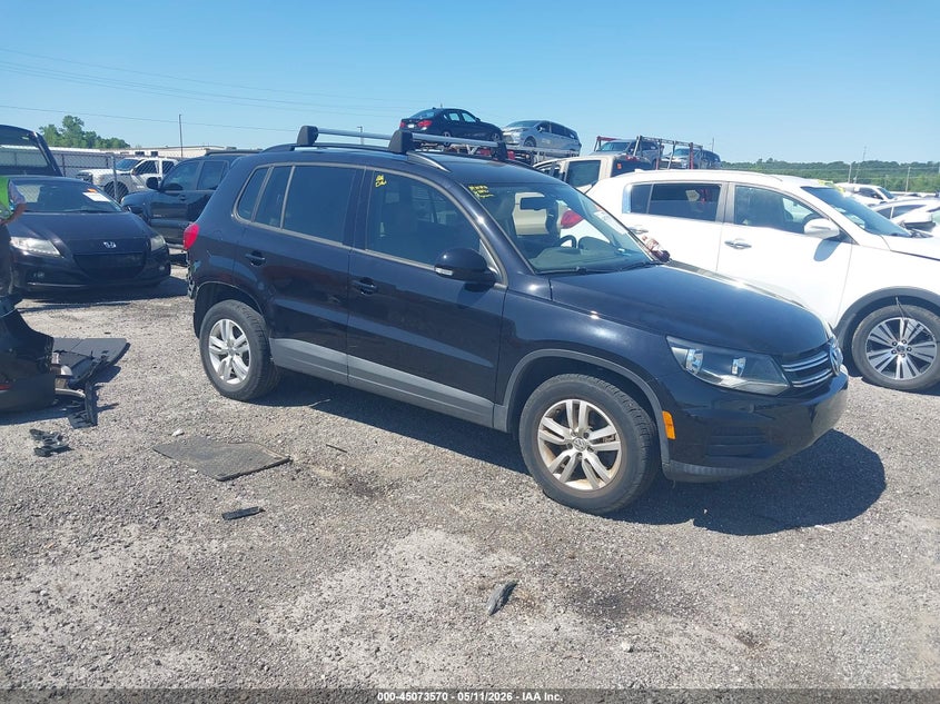 2017 Volkswagen Tiguan VIN WVGBV7AX1HK028142 IAAI salvage auction — REAR END, Clear (Oklahoma), sold $2,250 on 2026-07-07 (photo 1)