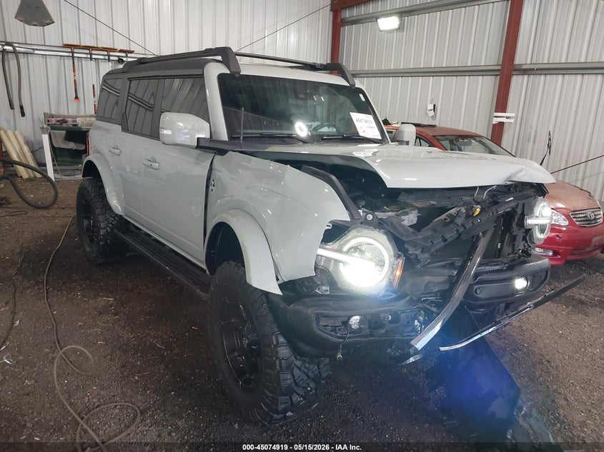 2022 Ford Bronco VIN 1FMEE5BP5NLB64568 IAAI salvage auction — FRONT END, Salvage (Virginia), sold $9,100 on 2026-07-30 (photo 1)