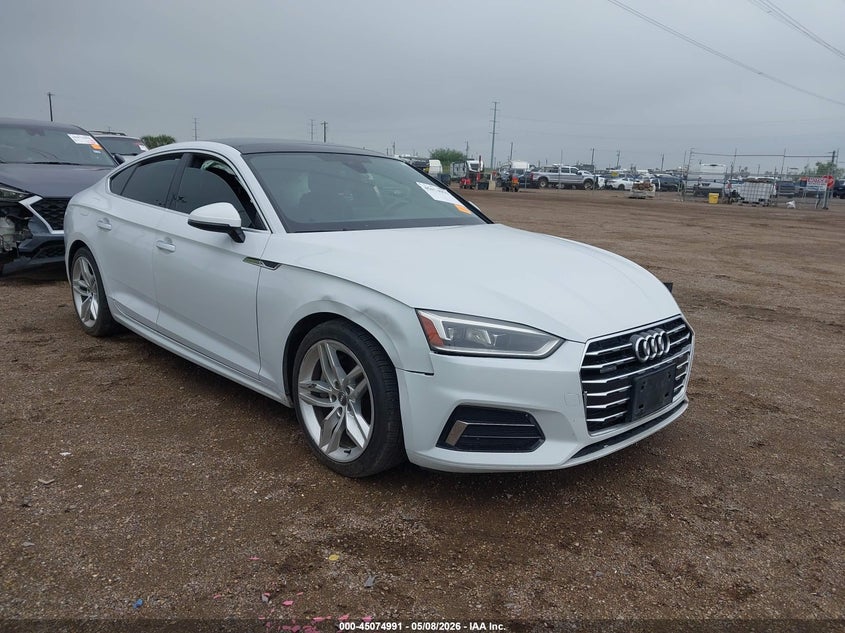 2019 Audi A5 VIN WAUANCF59KA017822 IAAI salvage auction — LEFT SIDE, Salvage (Texas), sold $4,250 on 2026-07-07 (photo 1)