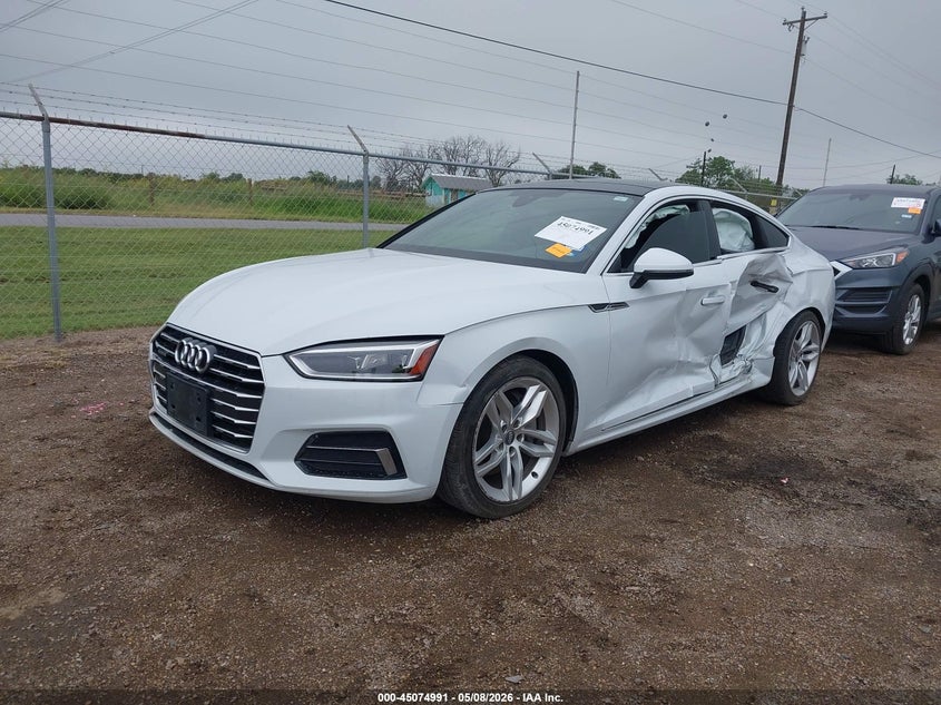 2019 Audi A5 VIN WAUANCF59KA017822 IAAI salvage auction — LEFT SIDE, Salvage (Texas), sold $4,250 on 2026-07-07 (photo 2)