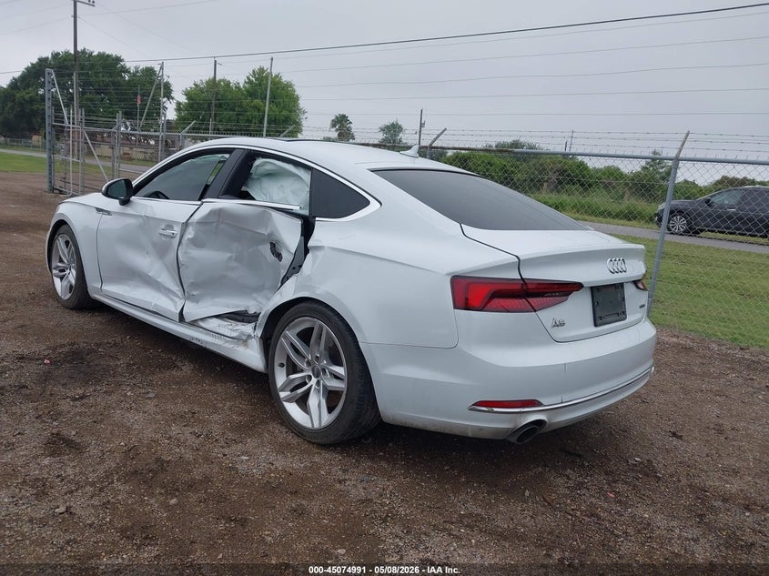 2019 Audi A5 VIN WAUANCF59KA017822 IAAI salvage auction — LEFT SIDE, Salvage (Texas), sold $4,250 on 2026-07-07 (photo 3)