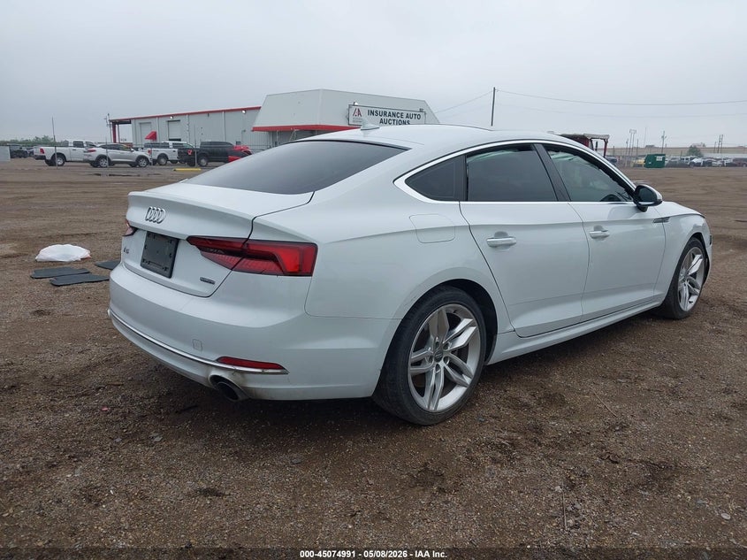 2019 Audi A5 VIN WAUANCF59KA017822 IAAI salvage auction — LEFT SIDE, Salvage (Texas), sold $4,250 on 2026-07-07 (photo 4)