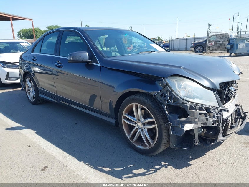 2014 Mercedes-benz C-klasse VIN WDDGF4HB4EG210244 IAAI salvage auction — FRONT END, Salvage (California), sold $525 on 2026-07-07 (photo 1)