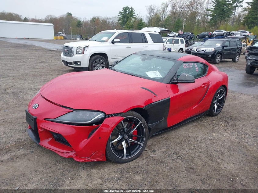 2020 Toyota Supra VIN WZ1DB4C03LW022964 IAAI salvage auction — LEFT FRONT, Salvage (Massachusetts), sold $21,800 on 2026-08-07 (photo 2)