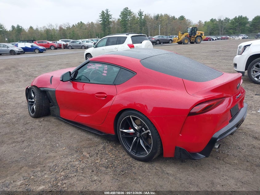 2020 Toyota Supra VIN WZ1DB4C03LW022964 IAAI salvage auction — LEFT FRONT, Salvage (Massachusetts), sold $21,800 on 2026-08-07 (photo 3)
