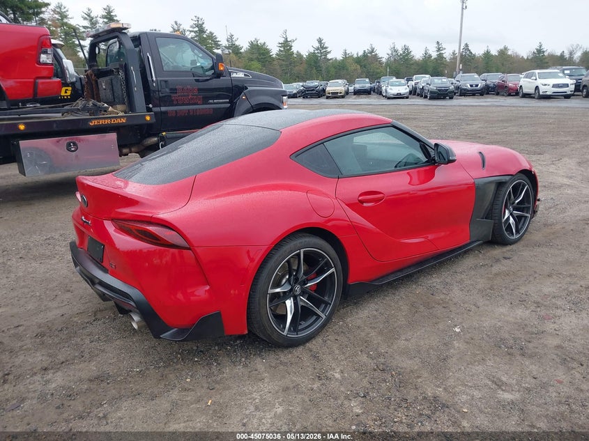 2020 Toyota Supra VIN WZ1DB4C03LW022964 IAAI salvage auction — LEFT FRONT, Salvage (Massachusetts), sold $21,800 on 2026-08-07 (photo 4)