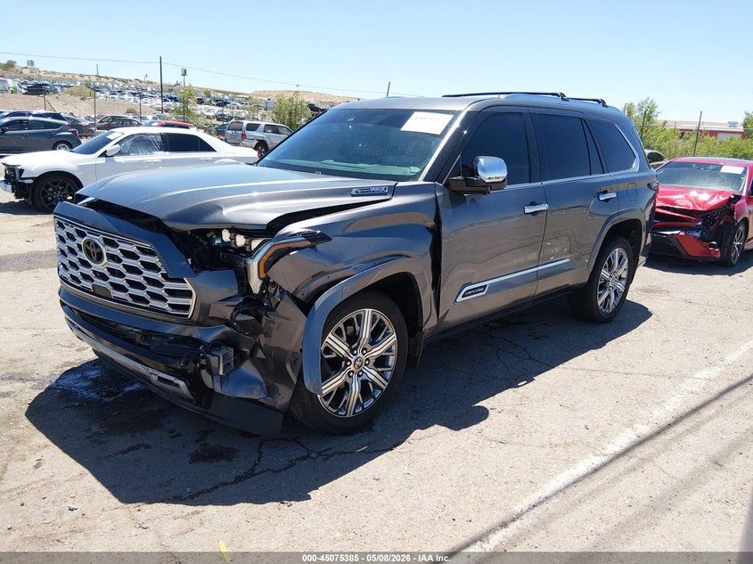 2023 Toyota Sequoia VIN 7SVAAABA5PX017896 IAAI salvage auction — LEFT FRONT, Salvage (New Mexico), sold $27,350 on 2026-08-03 (photo 2)
