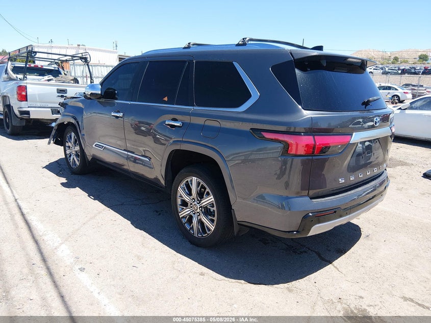 2023 Toyota Sequoia VIN 7SVAAABA5PX017896 IAAI salvage auction — LEFT FRONT, Salvage (New Mexico), sold $27,350 on 2026-08-03 (photo 3)