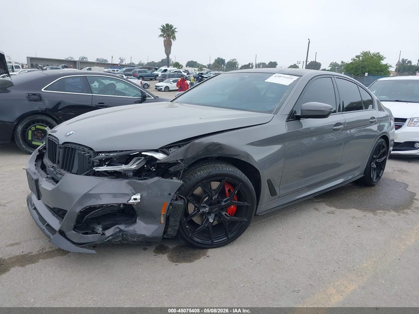 2021 BMW 5er VIN WBA53BJ04MWX21073 IAAI salvage auction — LEFT FRONT, Salvage (California), sold $22,500 on 2026-07-10 (photo 2)