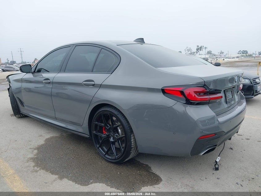 2021 BMW 5er VIN WBA53BJ04MWX21073 IAAI salvage auction — LEFT FRONT, Salvage (California), sold $22,500 on 2026-07-10 (photo 3)