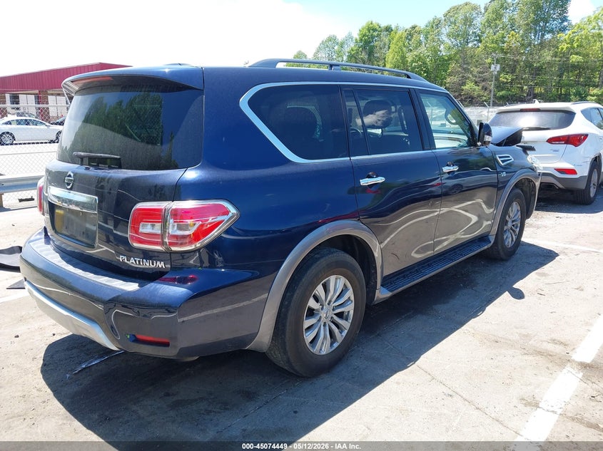 2018 Nissan Armada VIN JN8AY2ND0J9059085 IAAI salvage auction — FRONT END, Salvage (North Carolina), sold $2,900 on 2026-07-15 (photo 4)