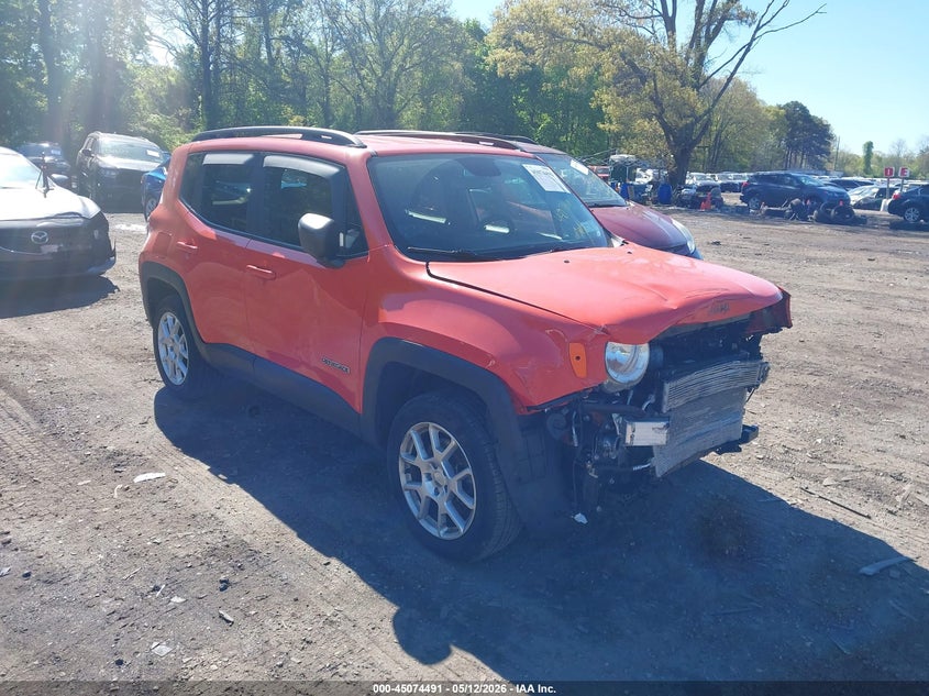 2019 Jeep Renegade VIN ZACNJBABXKPJ91631 IAAI salvage auction — FRONT END, Mv-907A (New York), sold $1,050 on 2026-07-07 (photo 1)