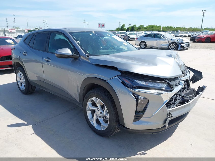 2025 Chevrolet Trax VIN KL77LFEP7SC023188 IAAI salvage auction — FRONT END, Original (Texas), sold $6,150 on 2026-07-13 (photo 1)