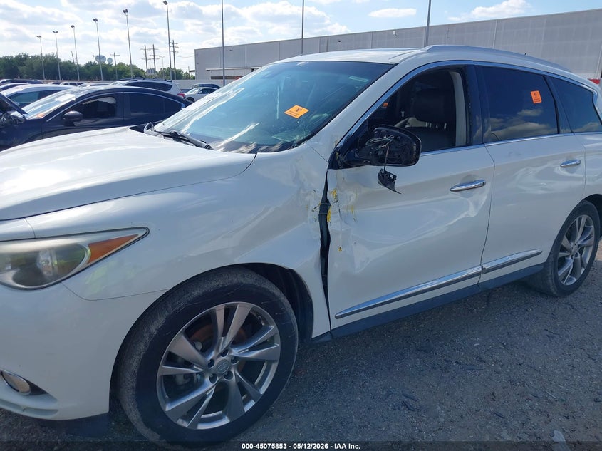 2013 Infiniti Jx VIN 5N1AL0MM7DC331179 IAAI salvage auction — LEFT SIDE, Original (Texas), sold $25 on 2026-07-09 (photo 6)