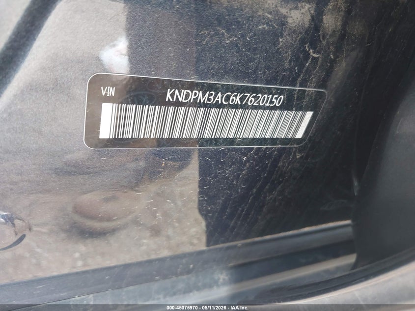 2019 Kia Sportage VIN KNDPM3AC6K7620150 IAAI salvage auction — UNDERCARRIAGE, Salvage (Texas), sold $3,050 on 2026-07-23 (photo 9)