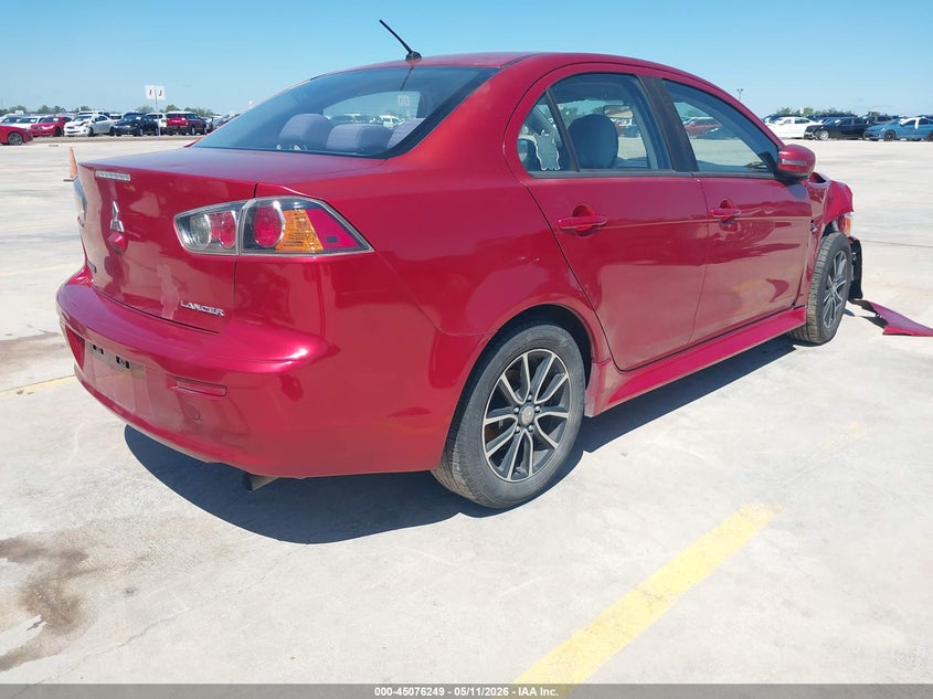 2017 Mitsubishi Lancer VIN JA32U2FU5HU004017 IAAI salvage auction — RIGHT SIDE, Original (Texas), sold $1,250 on 2026-07-06 (photo 4)