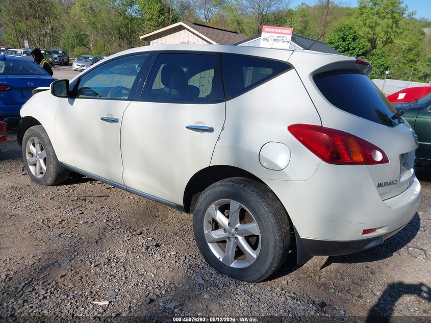 2009 Nissan Murano VIN JN8AZ18W59W140391 IAAI salvage auction — FRONT END, Salvage (Pennsylvania), sold $375 on 2026-07-07 (photo 3)