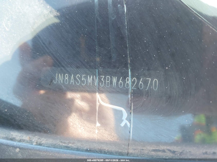 2011 Nissan Rogue VIN JN8AS5MV3BW682670 IAAI salvage auction — ROLLOVER, Salvage (Illinois), sold $350 on 2026-07-08 (photo 9)