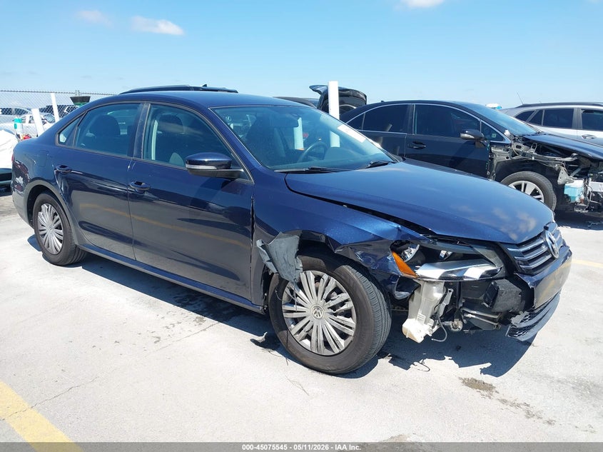 2014 Volkswagen Passat VIN 1VWAP7A30EC012315 IAAI salvage auction — RIGHT FRONT, Original (Texas), sold $925 on 2026-07-09 (photo 1)