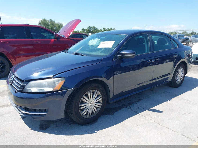 2014 Volkswagen Passat VIN 1VWAP7A30EC012315 IAAI salvage auction — RIGHT FRONT, Original (Texas), sold $925 on 2026-07-09 (photo 2)